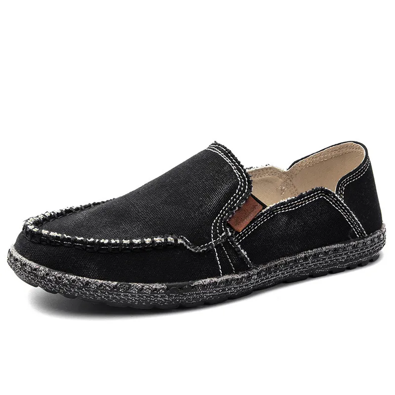 Men's Casual Denim Washed Tire Bottom Loafers Shoes