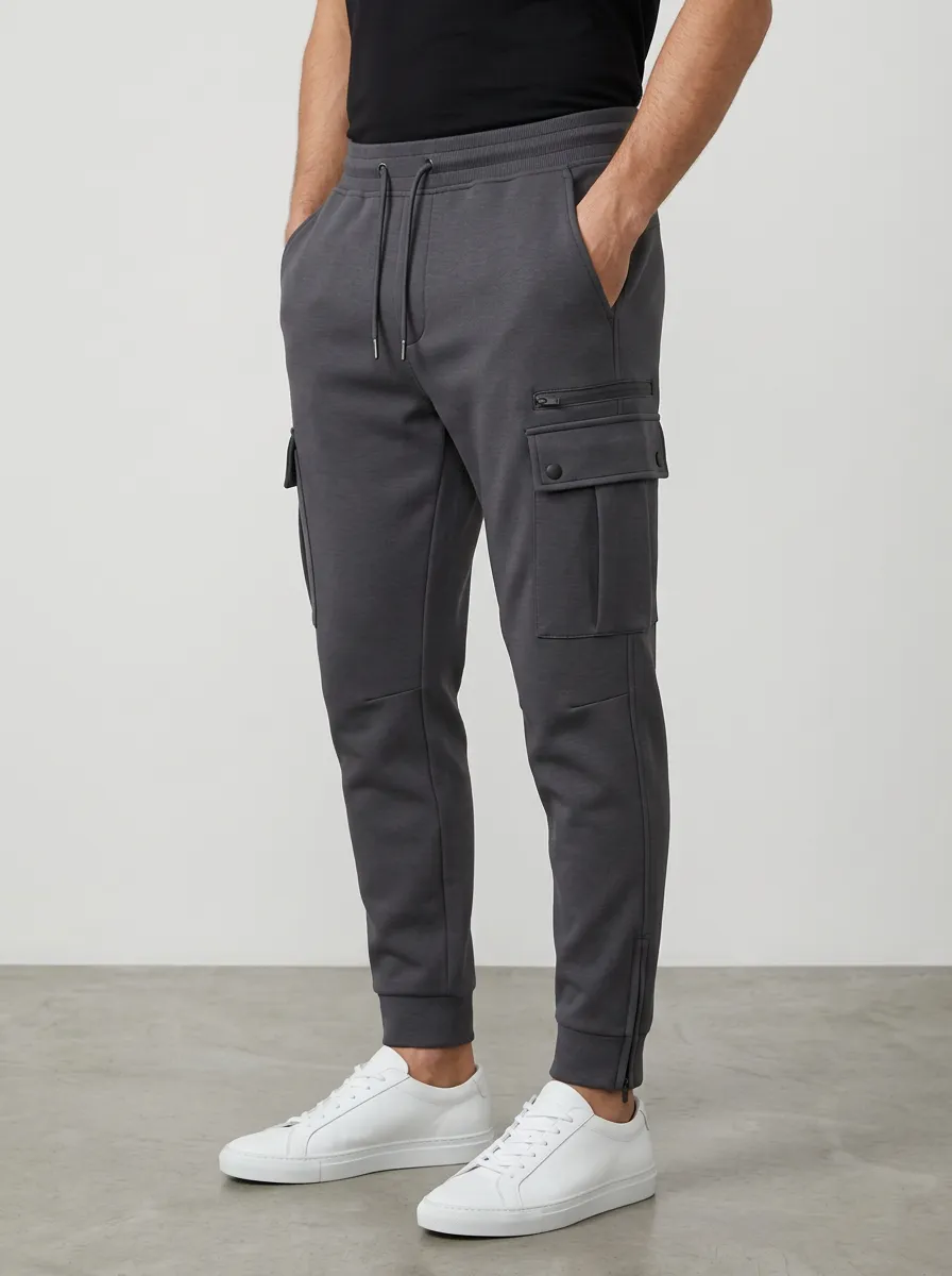 Refined Graphic Print Edit Men's Cargo Jogger Pants