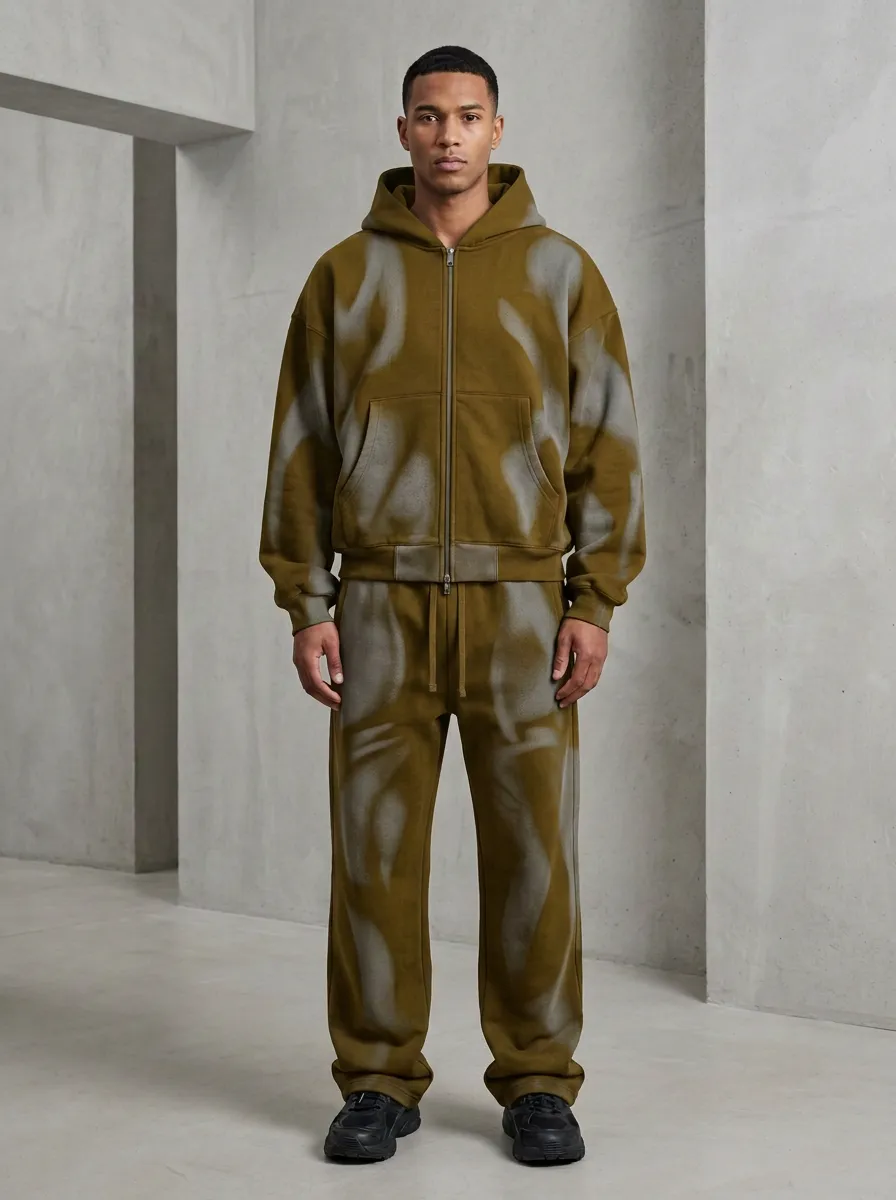 Coordinated Hoodie Sweatpants Men's Two-Piece Tracksuit