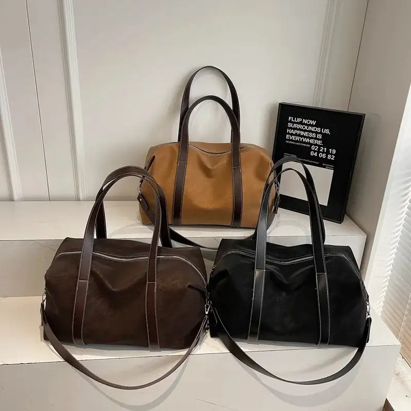 Vintage Aesthetic: Classic Suede Retro-Style Shoulder Bag