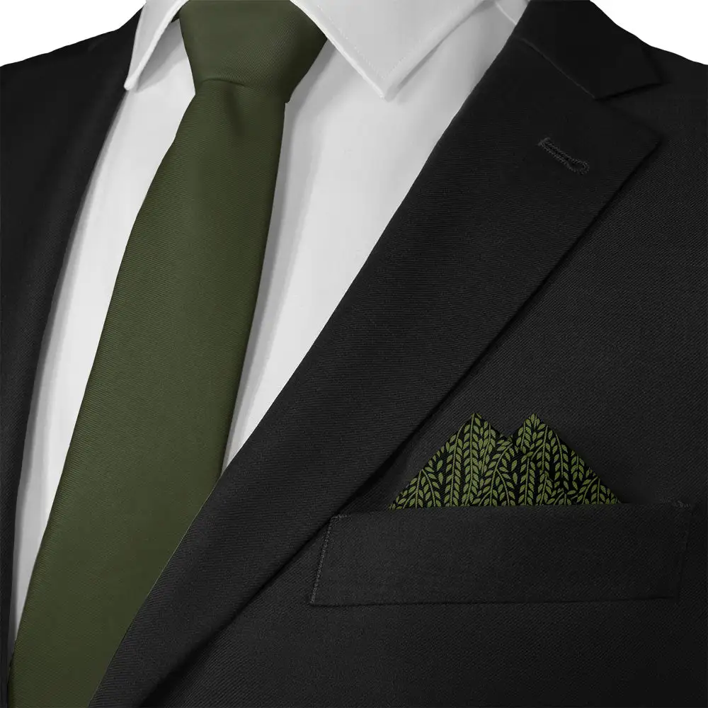 Clean Graceful Floral Pocket Square