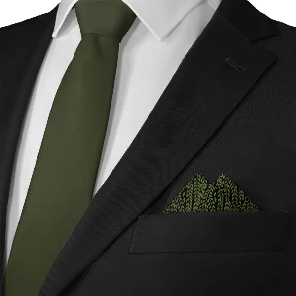 Clean Graceful Floral Pocket Square