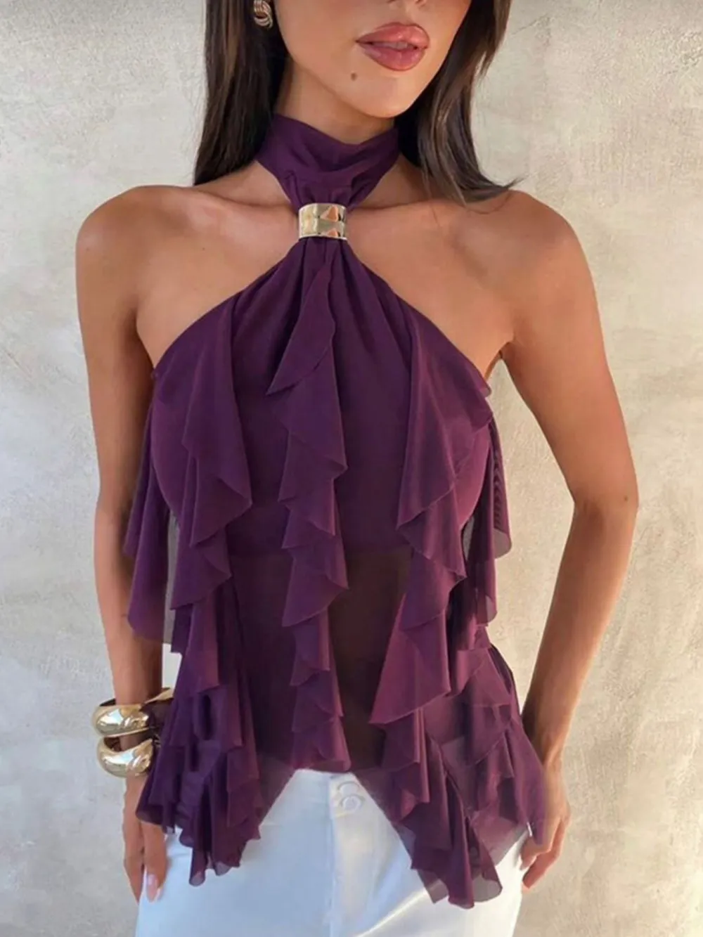 Relaxed Ruffled Tank Top