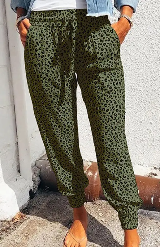Leopard Print Trousers Pants