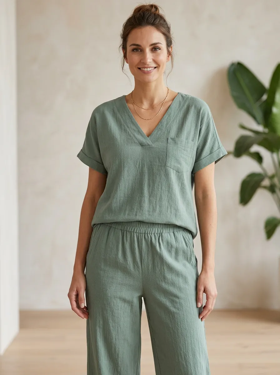 Minimal Women's V-Neck Shirt