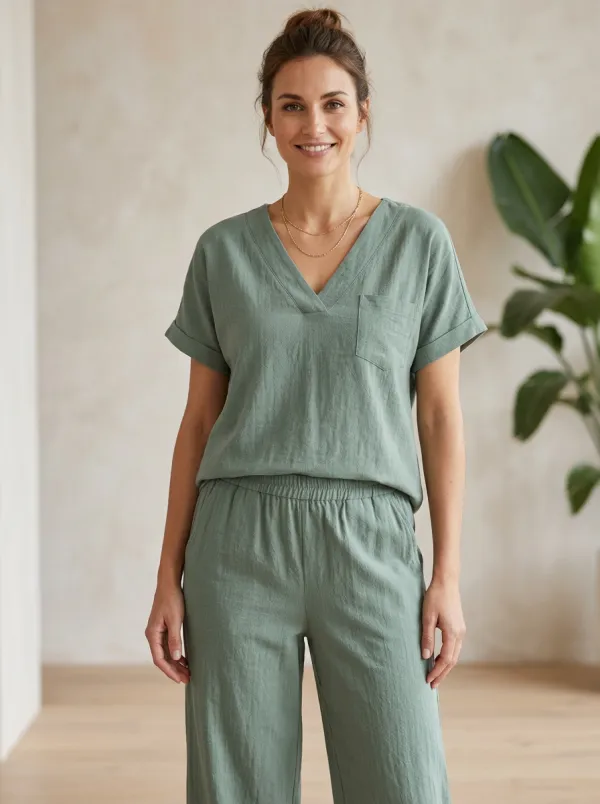 Minimal Women's V-Neck Shirt