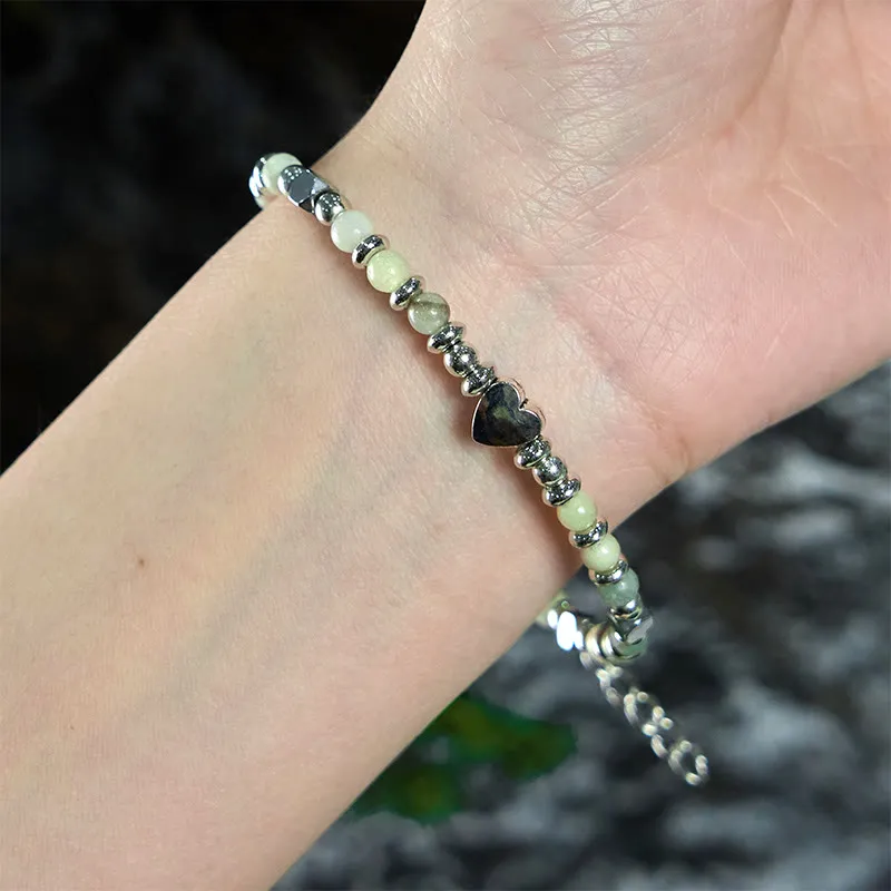 Natural Stone Amazonite Amethyst Lazurite Lapis Lazuli Bracelet