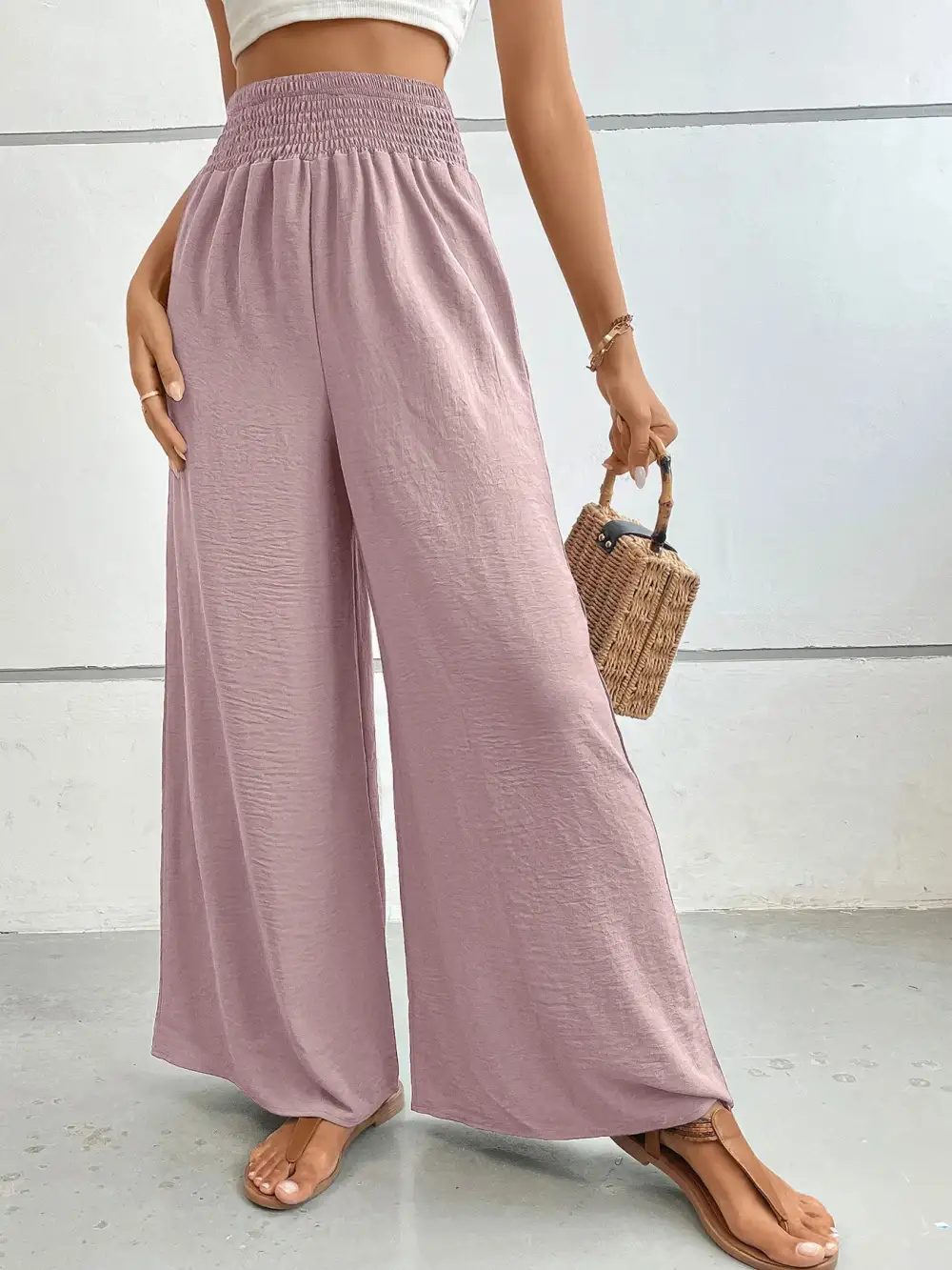 High Waisted Wide Leg Pants