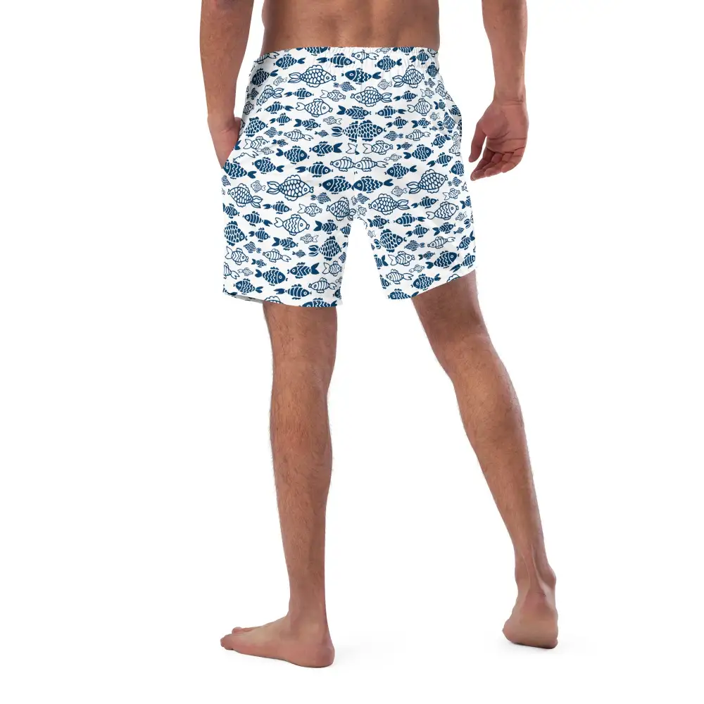 Quick Dry Fishing Print Swim Trunks
