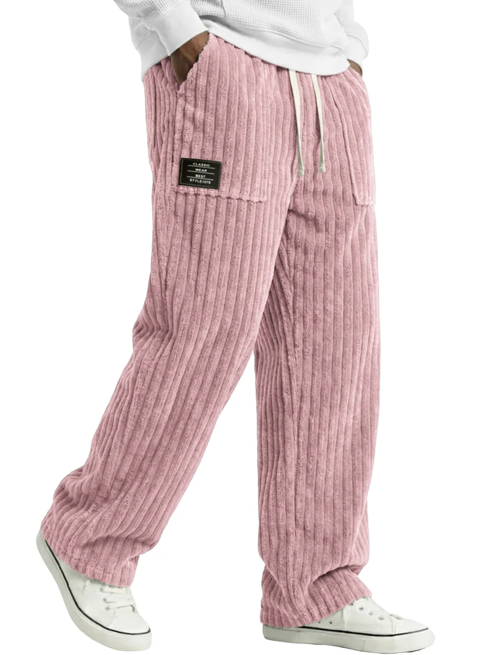Corduroy Pocket Seamed Pants