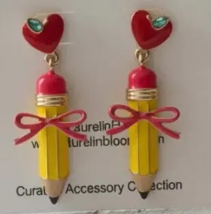 Pencil Motif Earrings