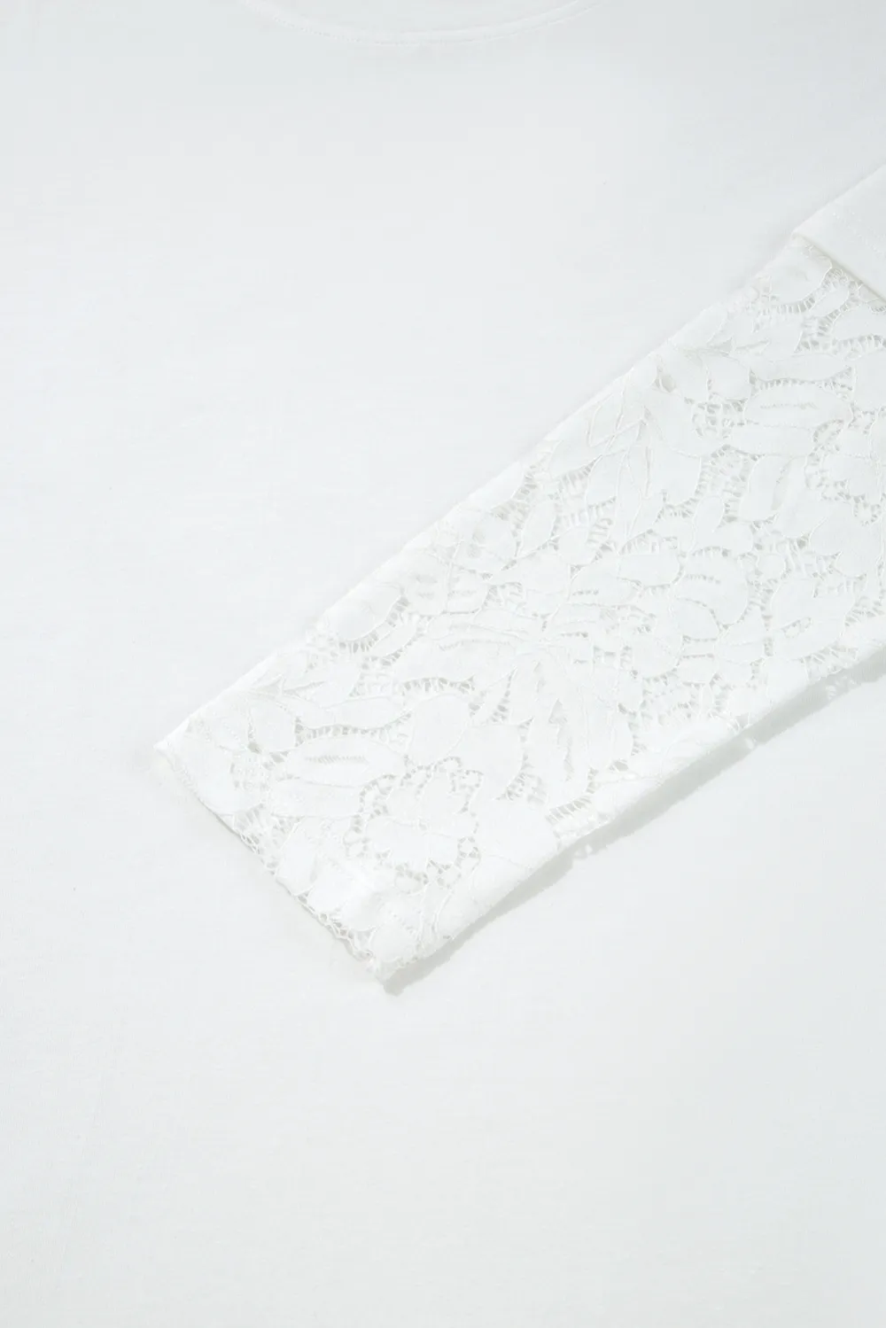 White Lace Long Sleeve Insert Tee