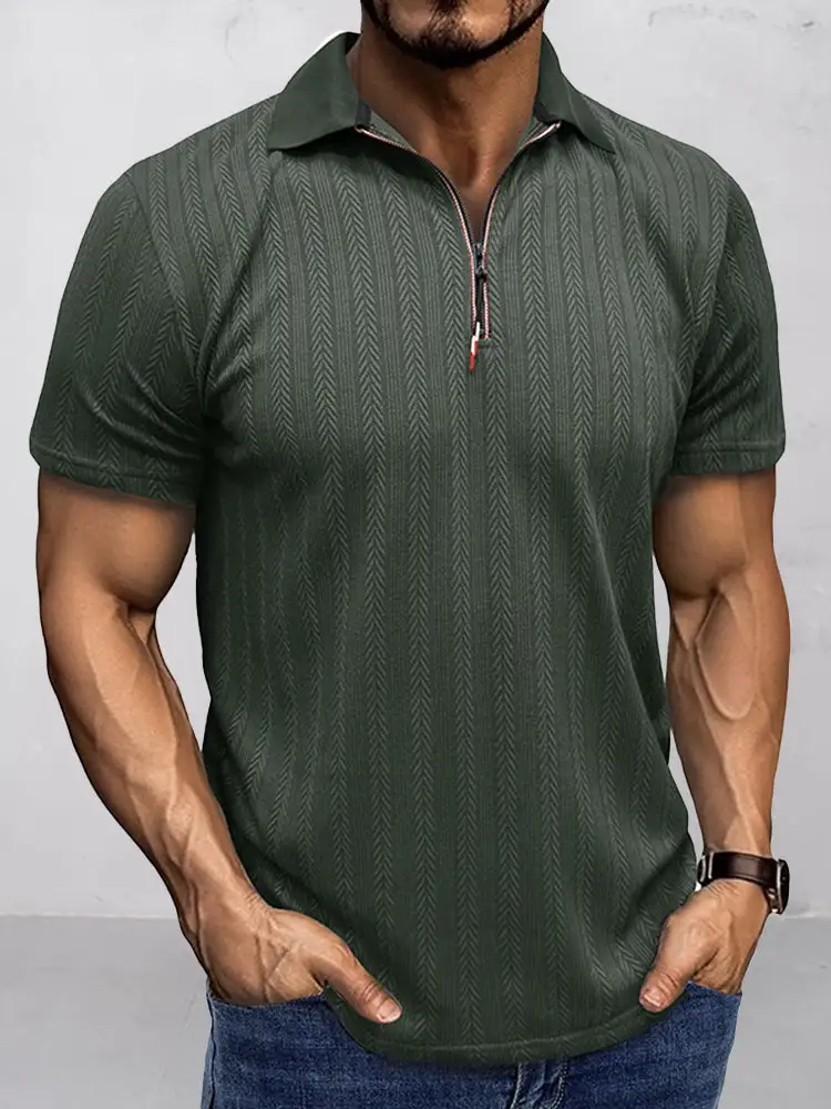 Quarter Button Polo Shirt