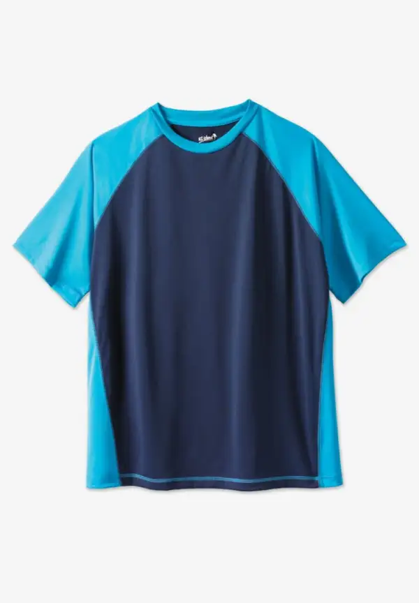 Cling-Free Raglan Short Sleeve Swim Shirt