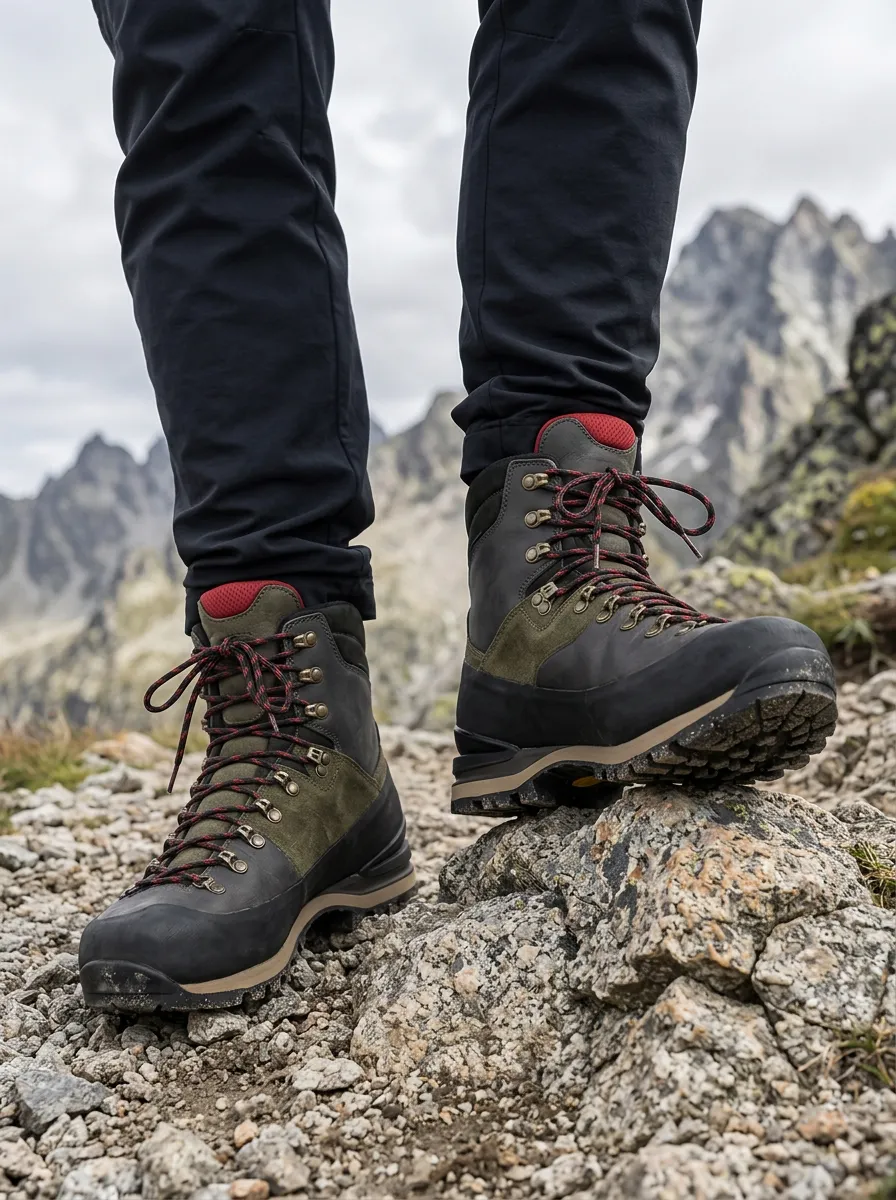 Men's Summit Ridge Hiking Mountain Landscape Printed Boots