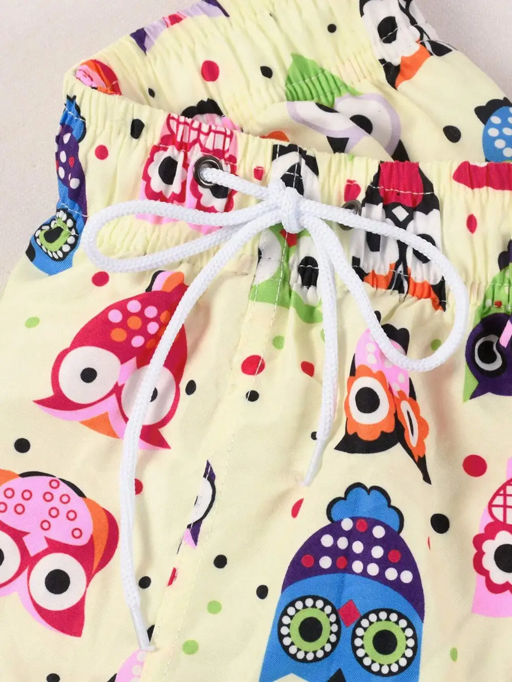 Men's Allover Cartoon Graphic Print Beach Shorts