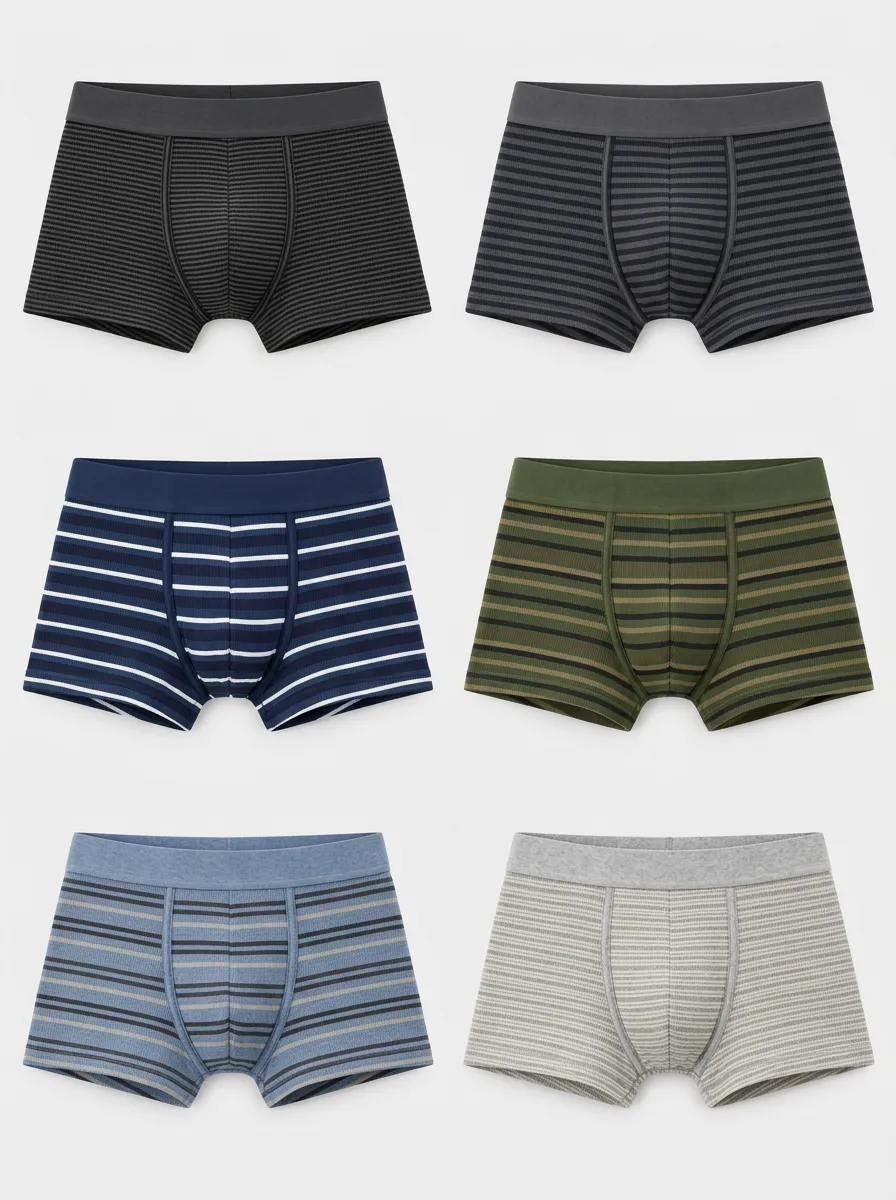 Men's Summit Multi-Pack Striped Pattern Printed Boxer Briefs