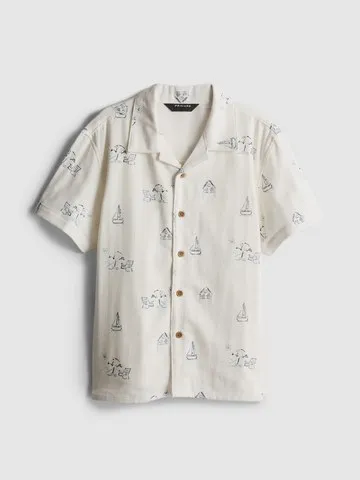 7-15yrs | Printed Textured Shirt