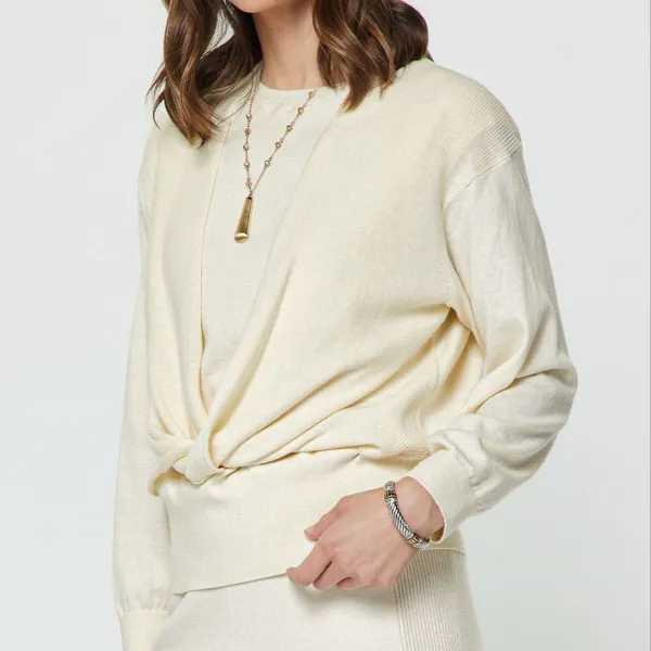 Twist Front Sweater Top