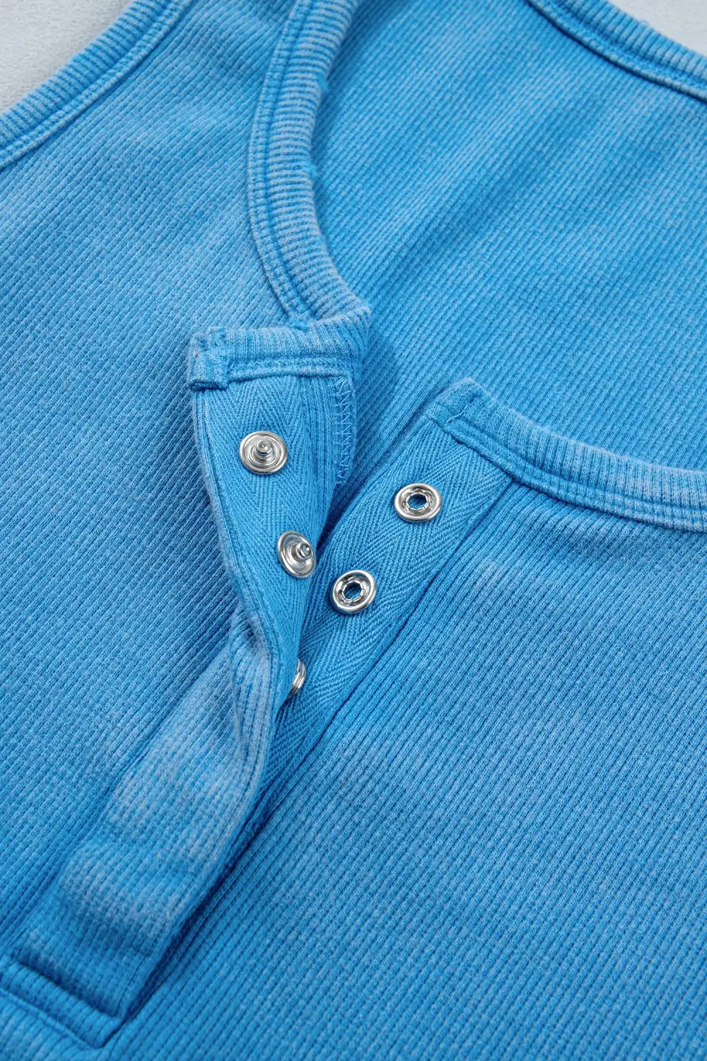 Refined Ribbed Mineral-Wash  Tank Top