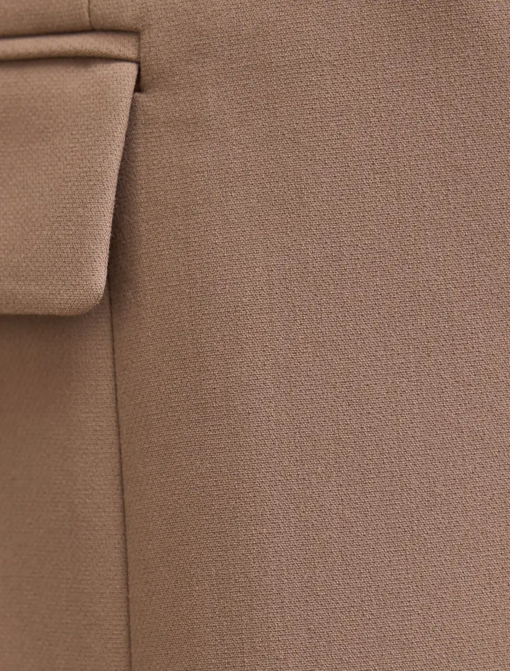 Soft Taupe Single-Button Asymmetrical Tailored Blazer
