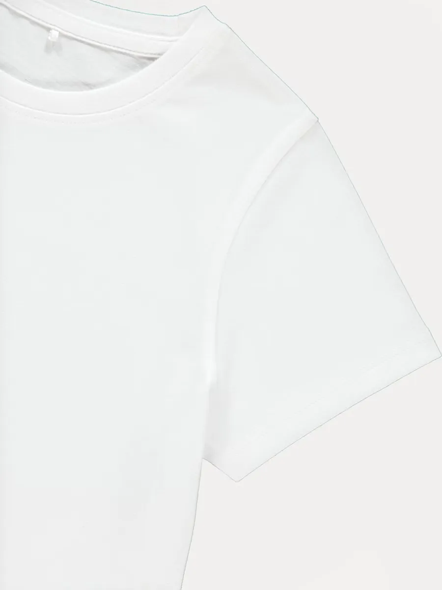 White Short Sleeve T Shirt