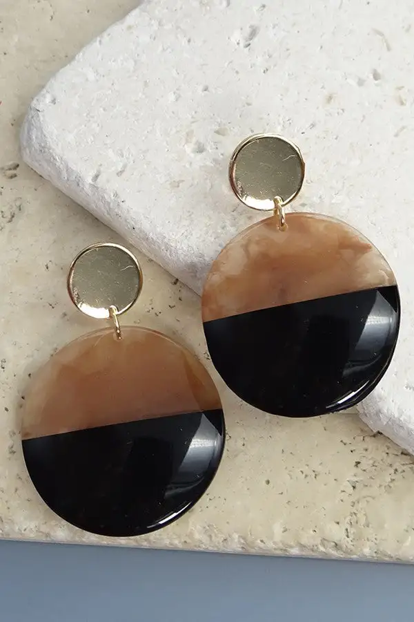 Classic Brown Round Drop Circle