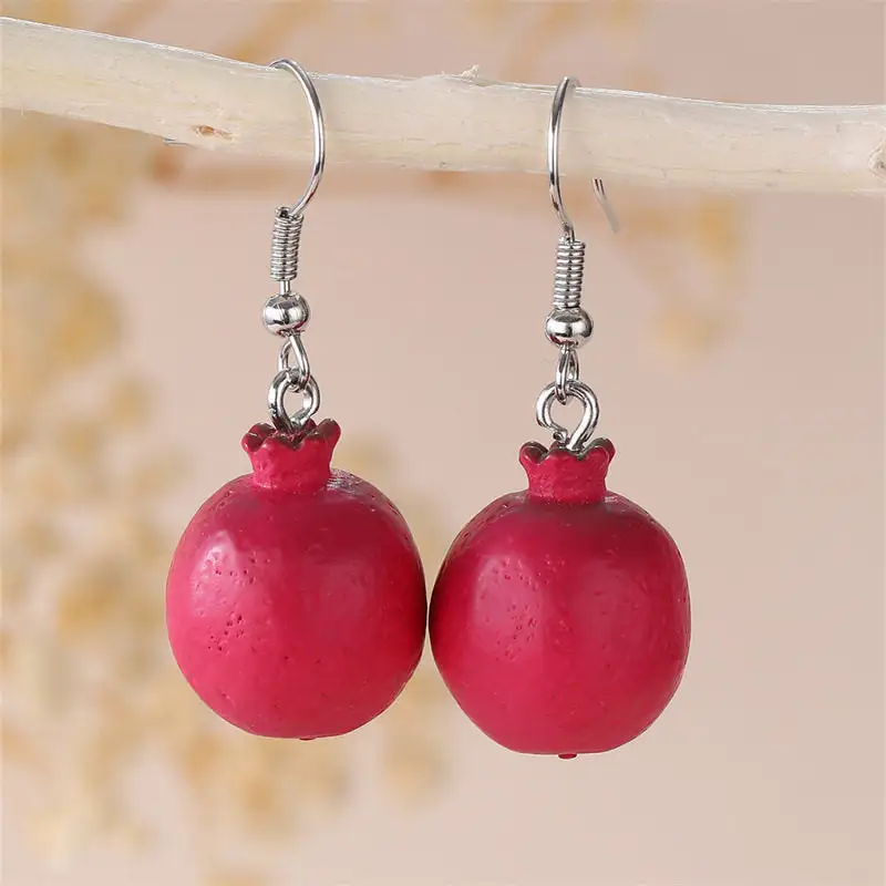 Fruit Resin Statement Earrings