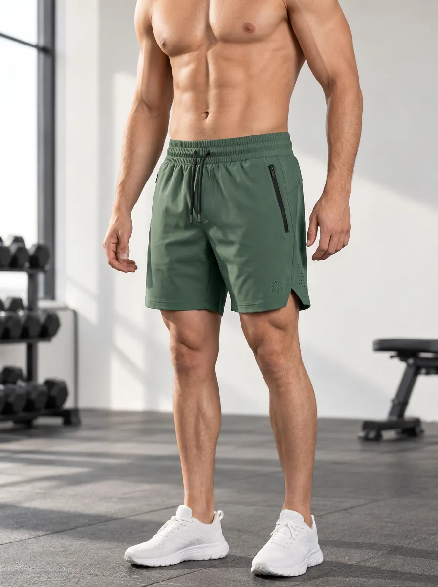 Men's Everyday Active Zipper Pocket Training Shorts