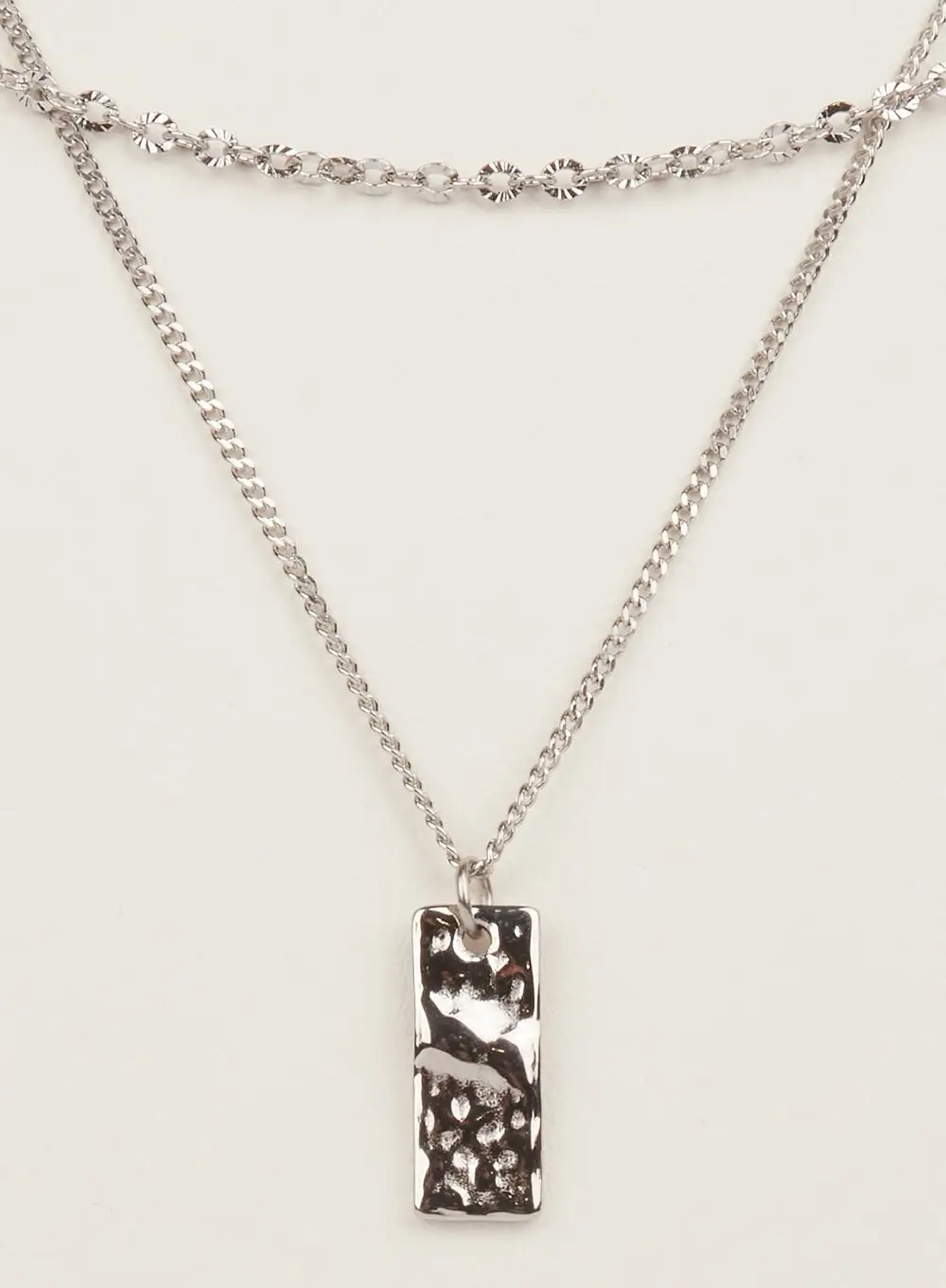 Minimal Rectangle Layer Necklace