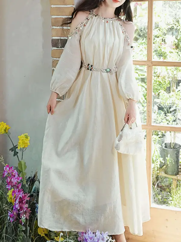 Bohemian Off Shoulder Long Dress