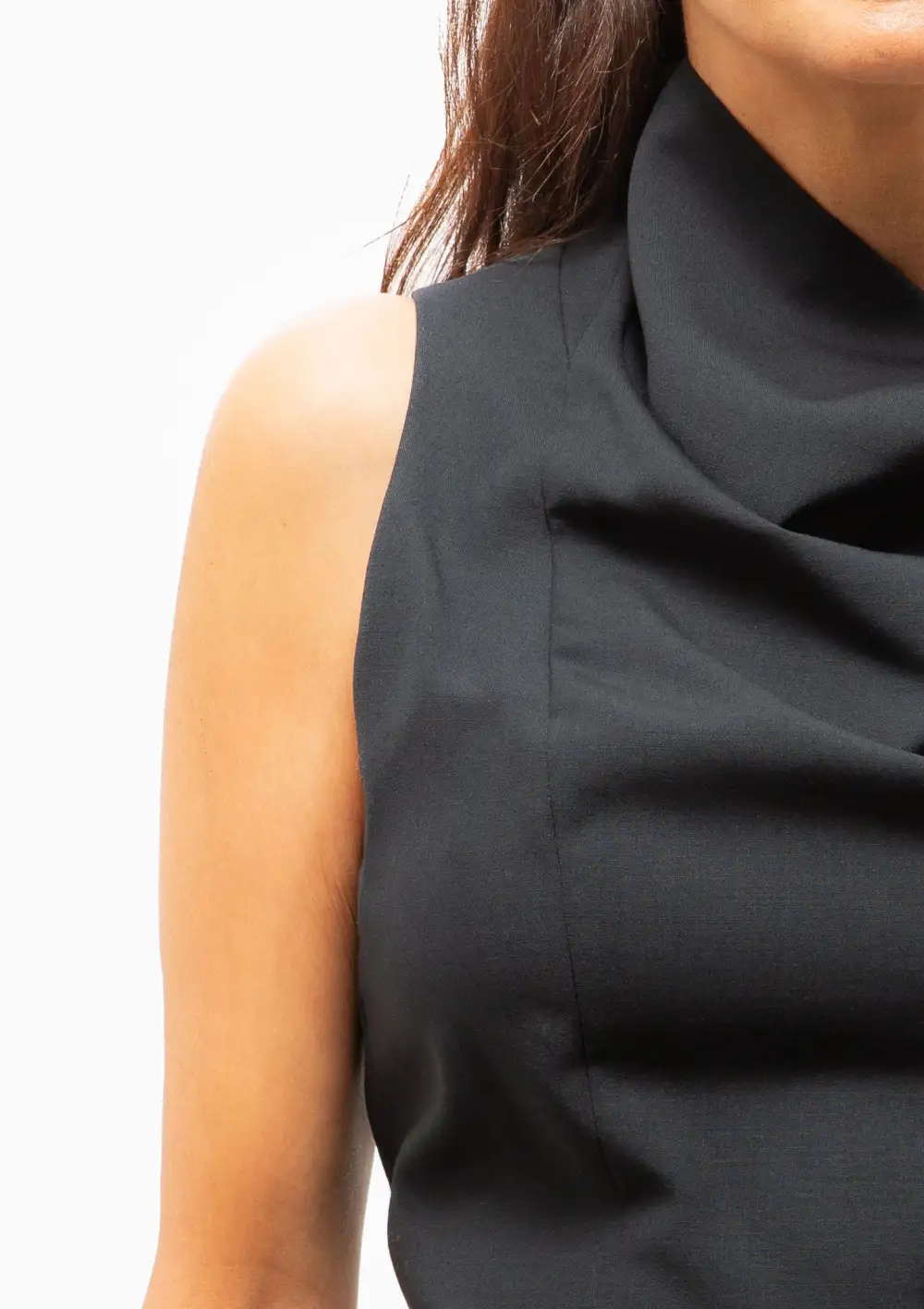 Funnel Neck Sleeveless Shell