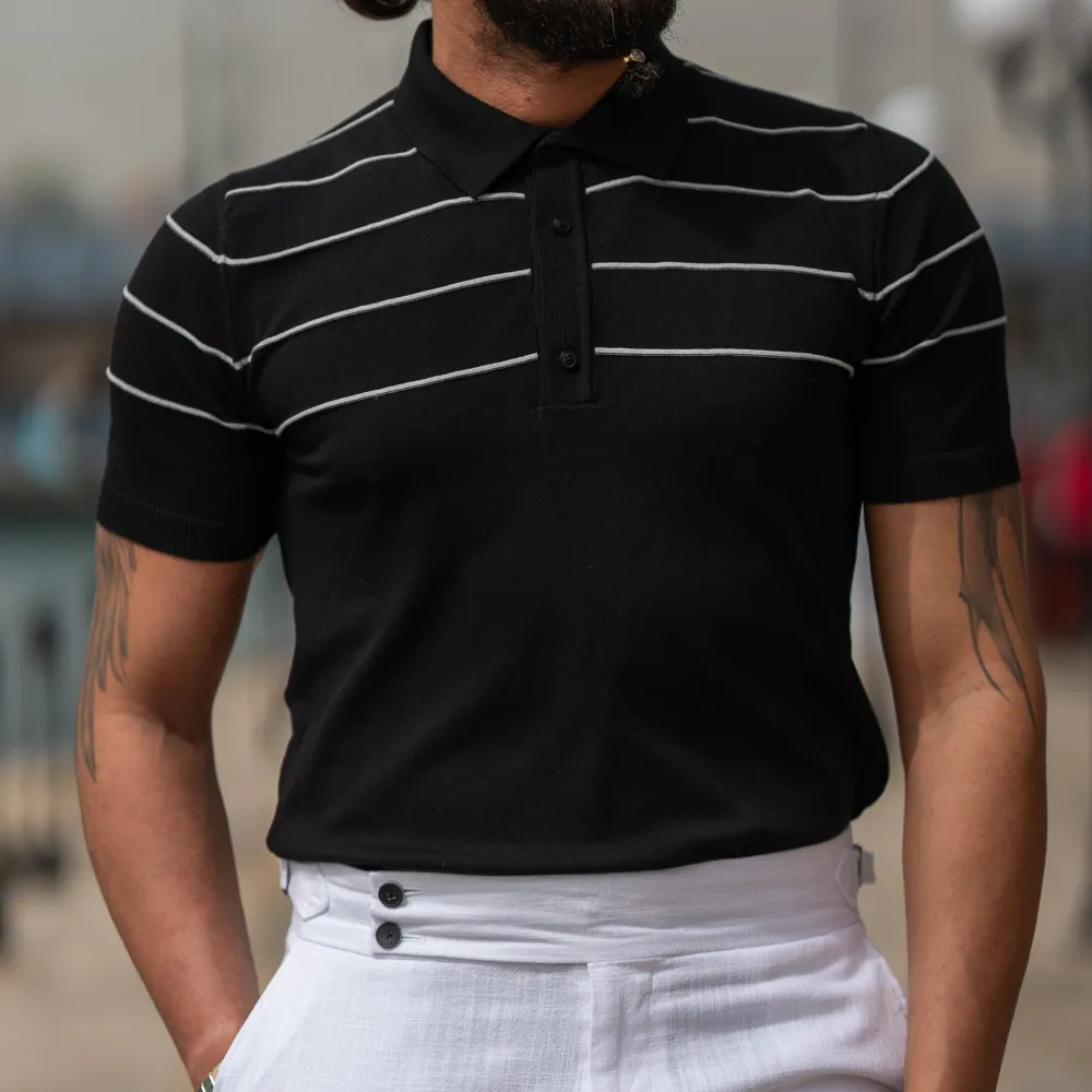 Slim Fit Striped Polo Shirt