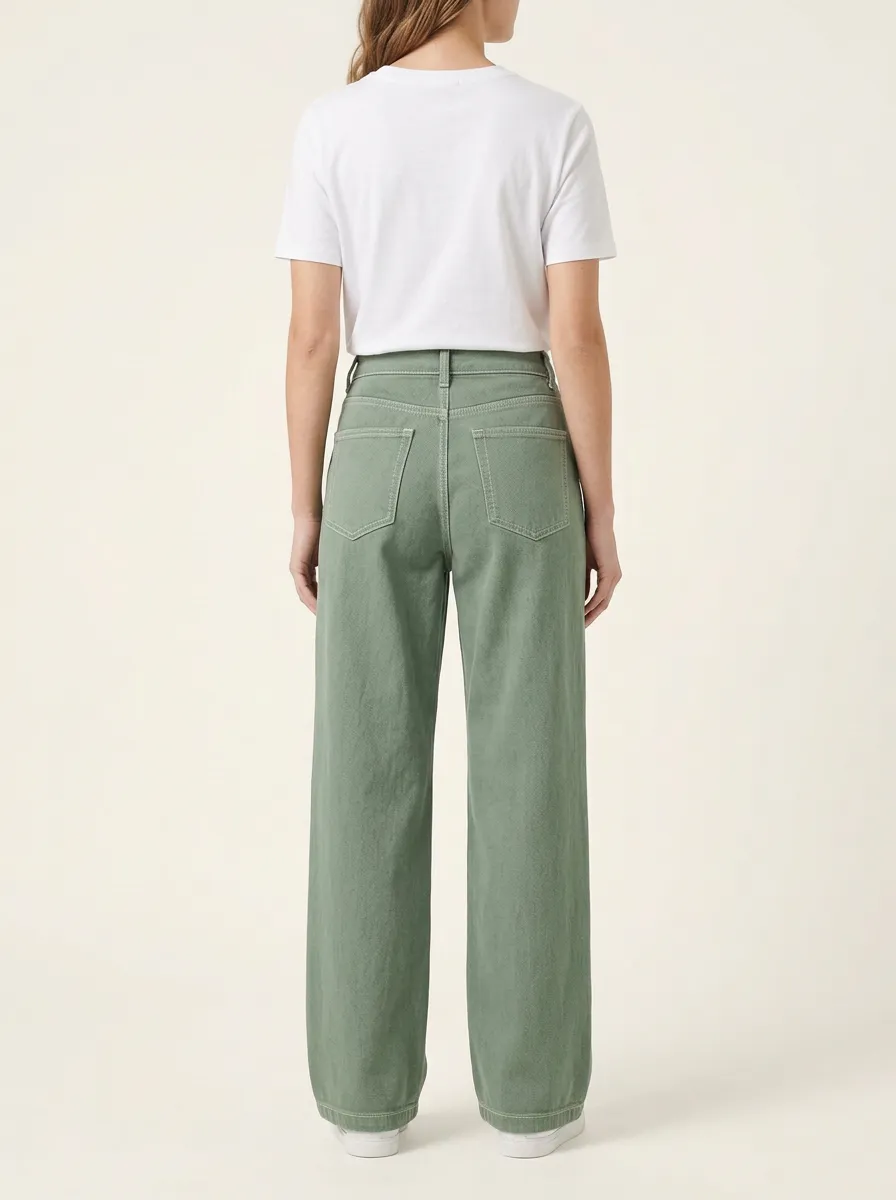 Women's Pleated Wide-Leg Pants