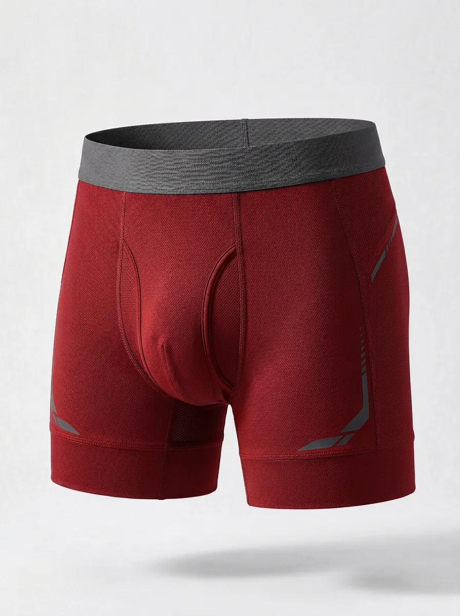 Men's Navy Blue Textured Boxer Briefs