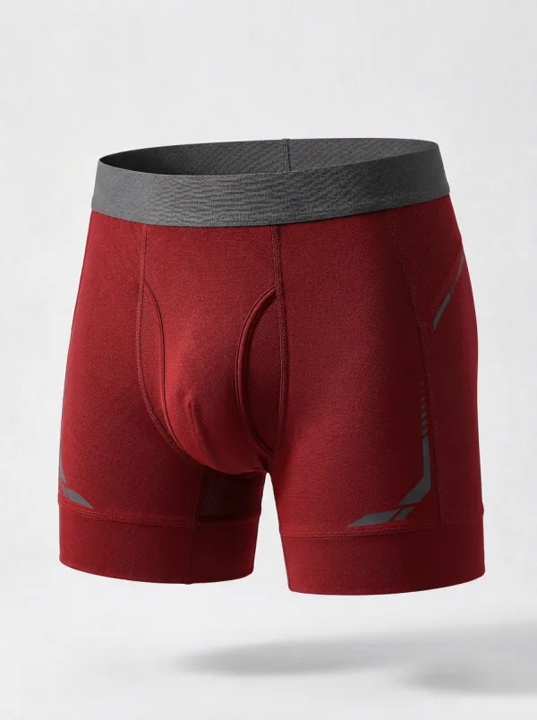 Men's Navy Blue Textured Boxer Briefs
