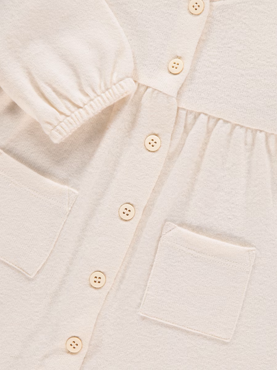 Neutral Soft Knitted Long Sleeve All In One detail 1