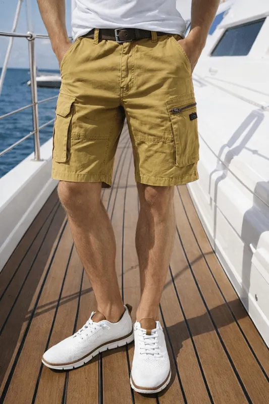 Men's Regular Fit Lightweight Woven Cargo Shorts for Daily Wear