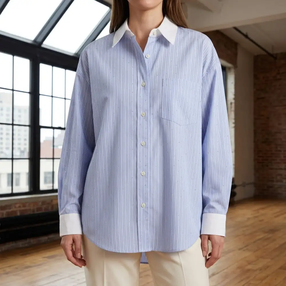 Embellished Striped Shirt