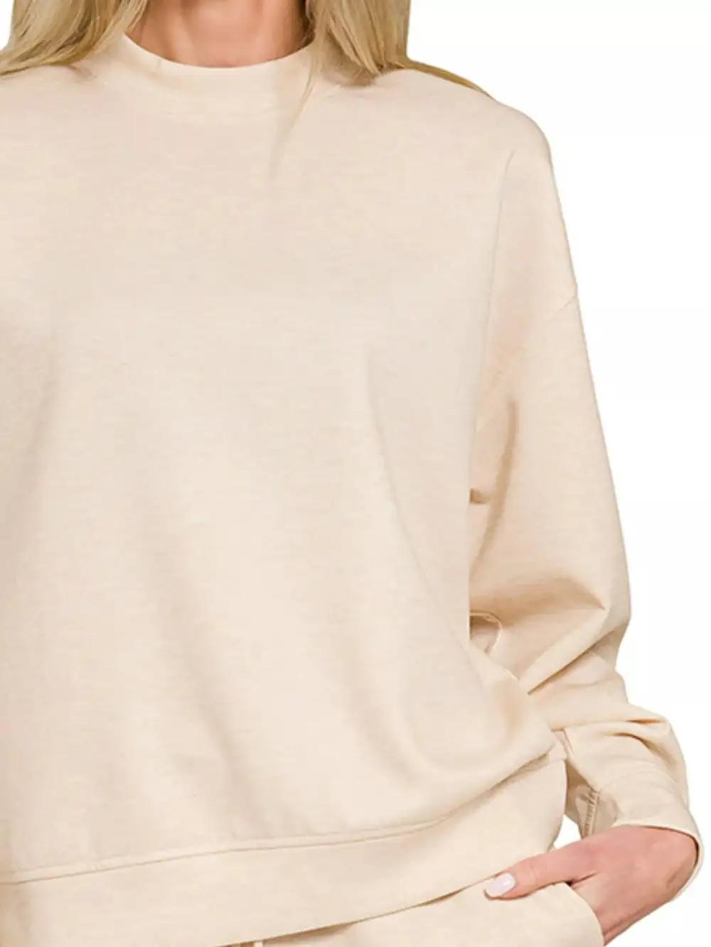 Relaxed Scuba Long Sleeve Sweatshirt and Shorts Set