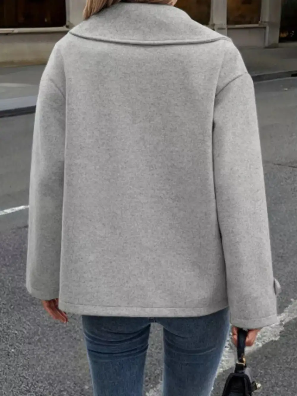 Double-breasted Wool Blend Casual Jacket