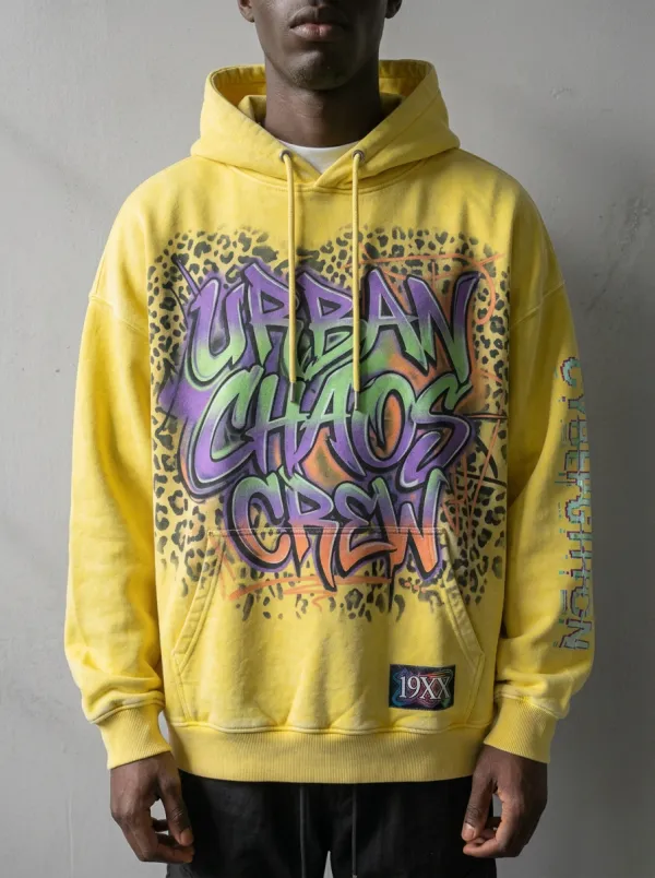 Unisex Streetwear Graffiti Leopard Abstract Hoodie