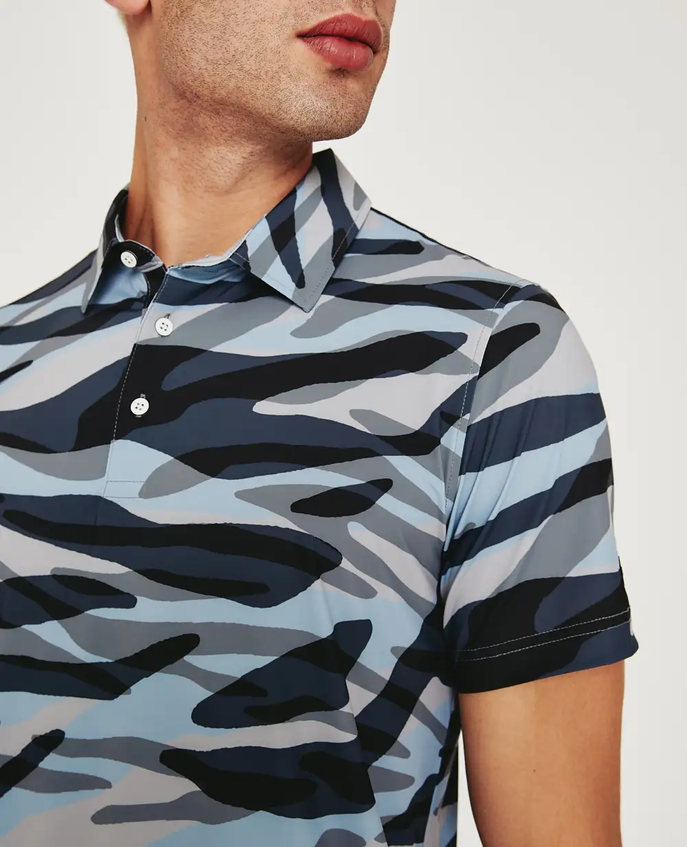 Men's Self Collar Moisture Wicking Polo Shirt