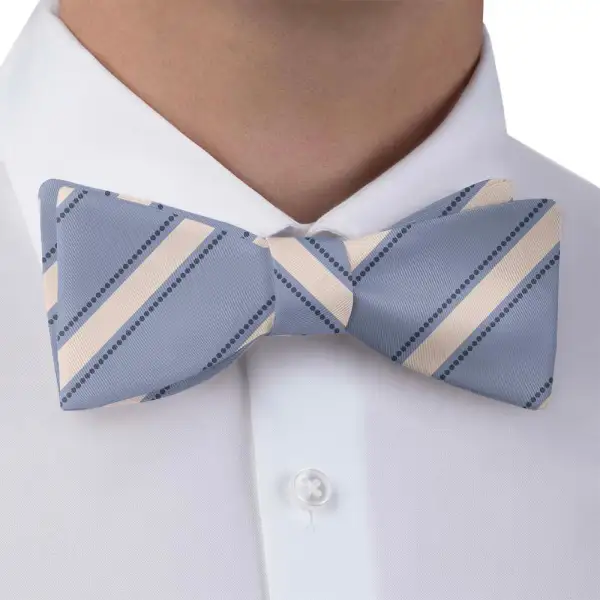 Fox Stripe Motif Bow Tie