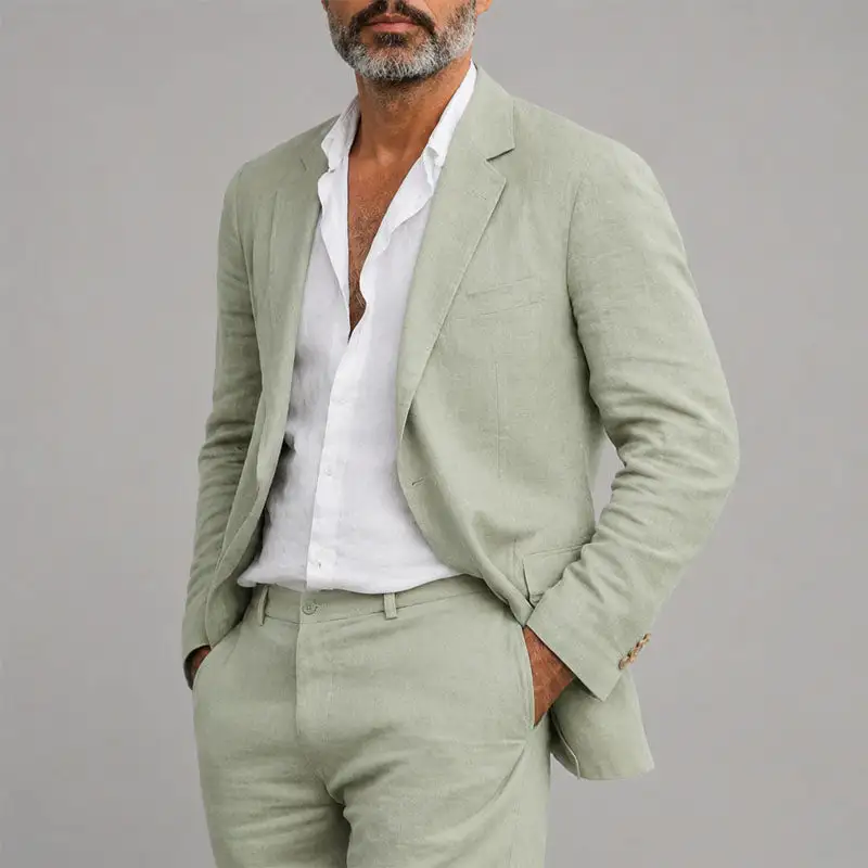 Men's Relaxed Blazer And Pants Suit