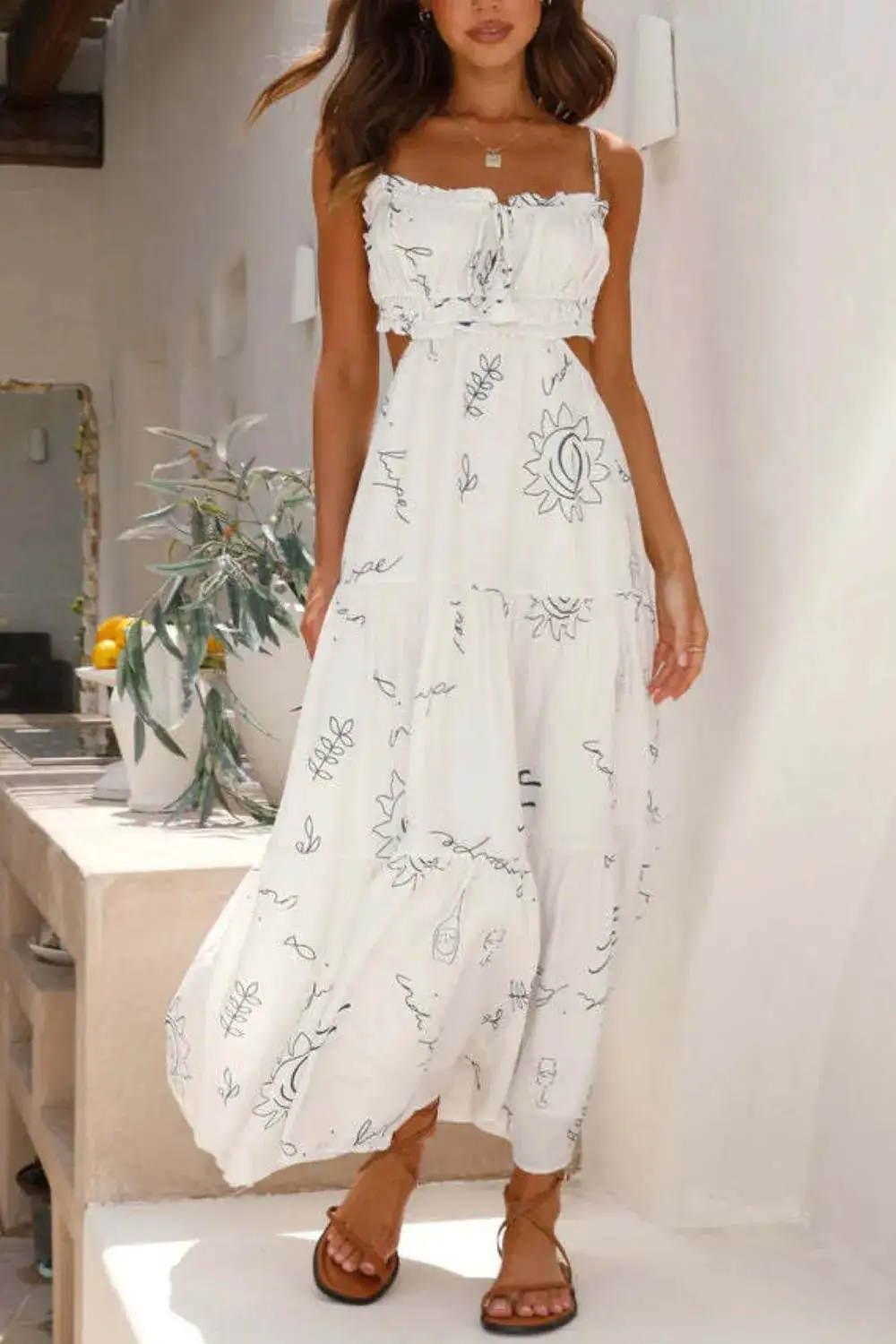 Soft Midi Cutout Dress