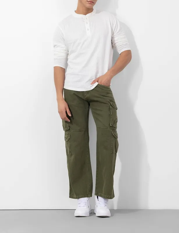 Olive Green Multi Pocket Cargo Pants
