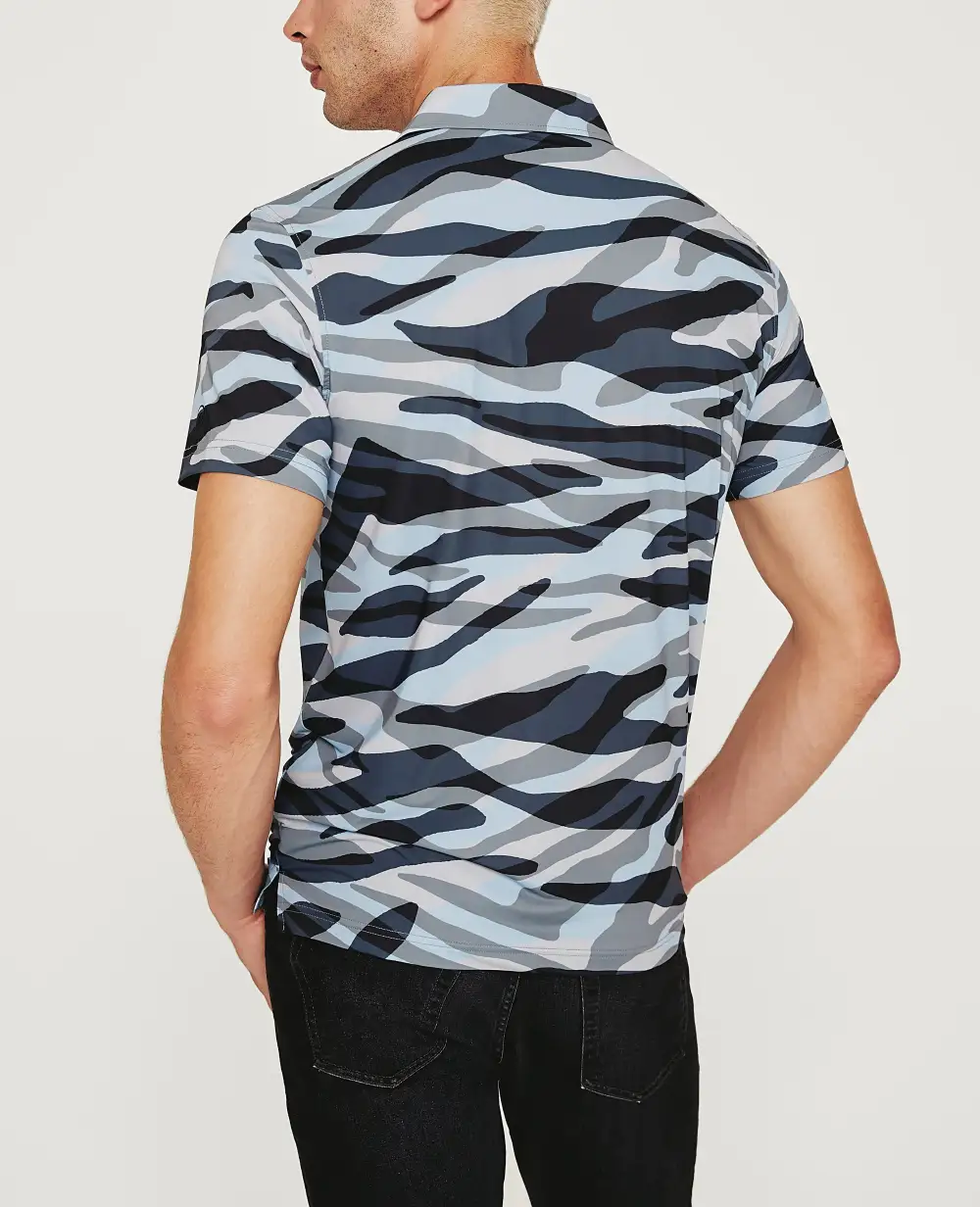 Men's Self Collar Moisture Wicking Polo Shirt