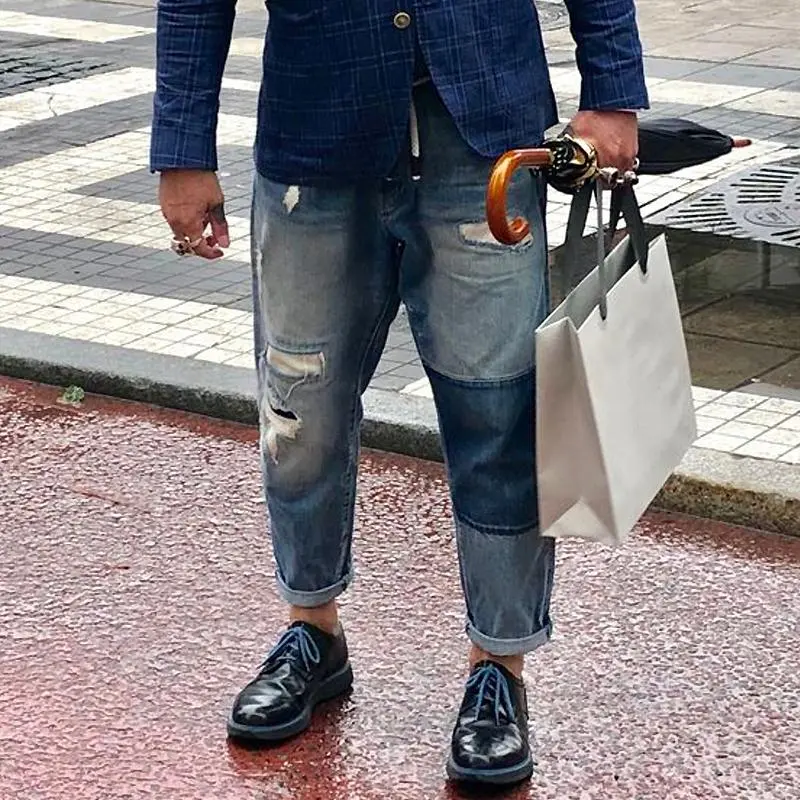 Washed Straight Pants