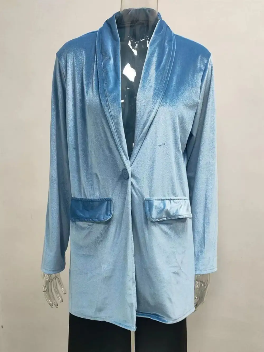 Velvet One Button Outerwear